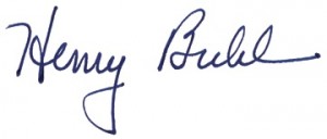 Henry Buhl Signature