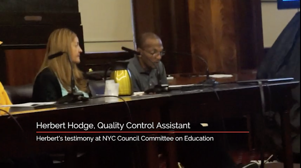 ACE Graduate Herbert Gives Testimony at NYC City Council Hearing